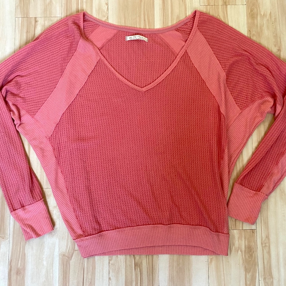 Free People We The Free Pink Long Sleeve Pullover
